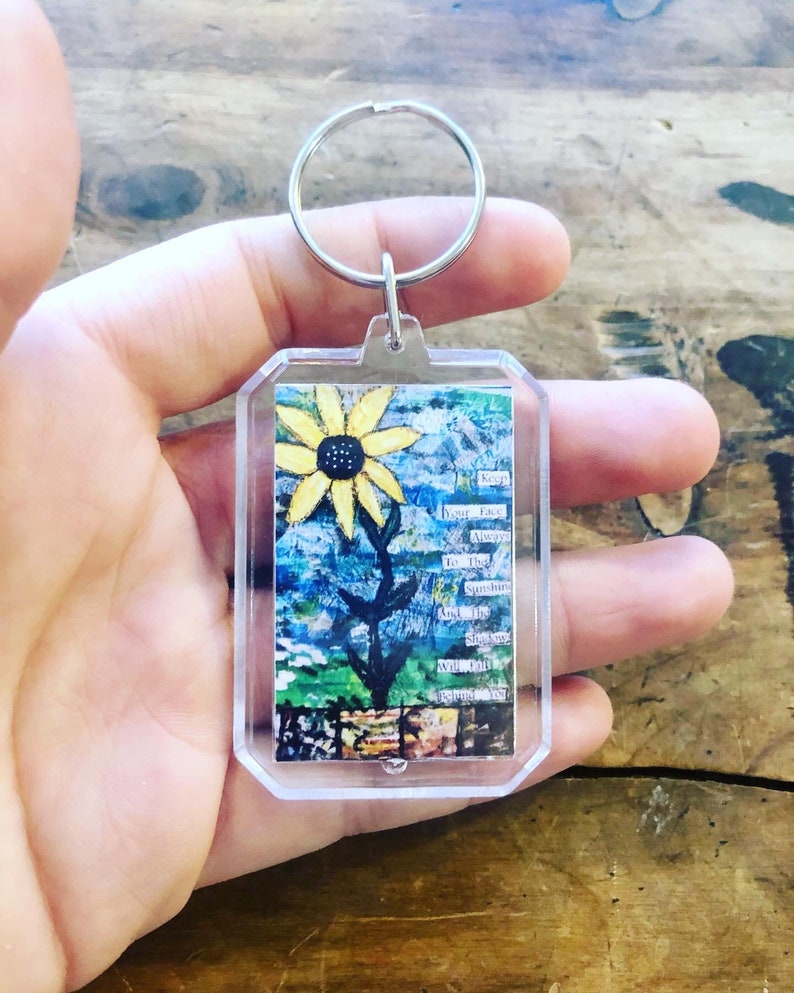 picture keychains Inspiring art print keychains