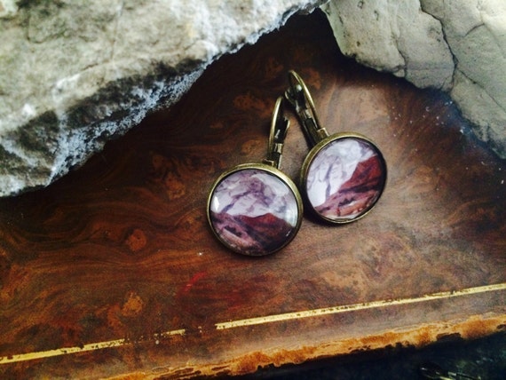 Mount Everest Bronze Earrings Mountain earrings; stud earrings; the  mountains are calling; mountain jewelry; dainty earrings