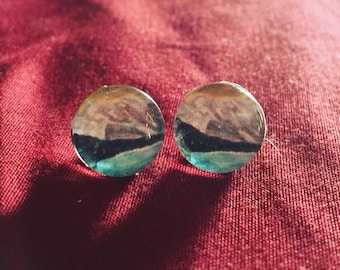 Bc Mountain Glass Studs  stud earrings;the mountains are calling; mountain jewelry; dainty earrings