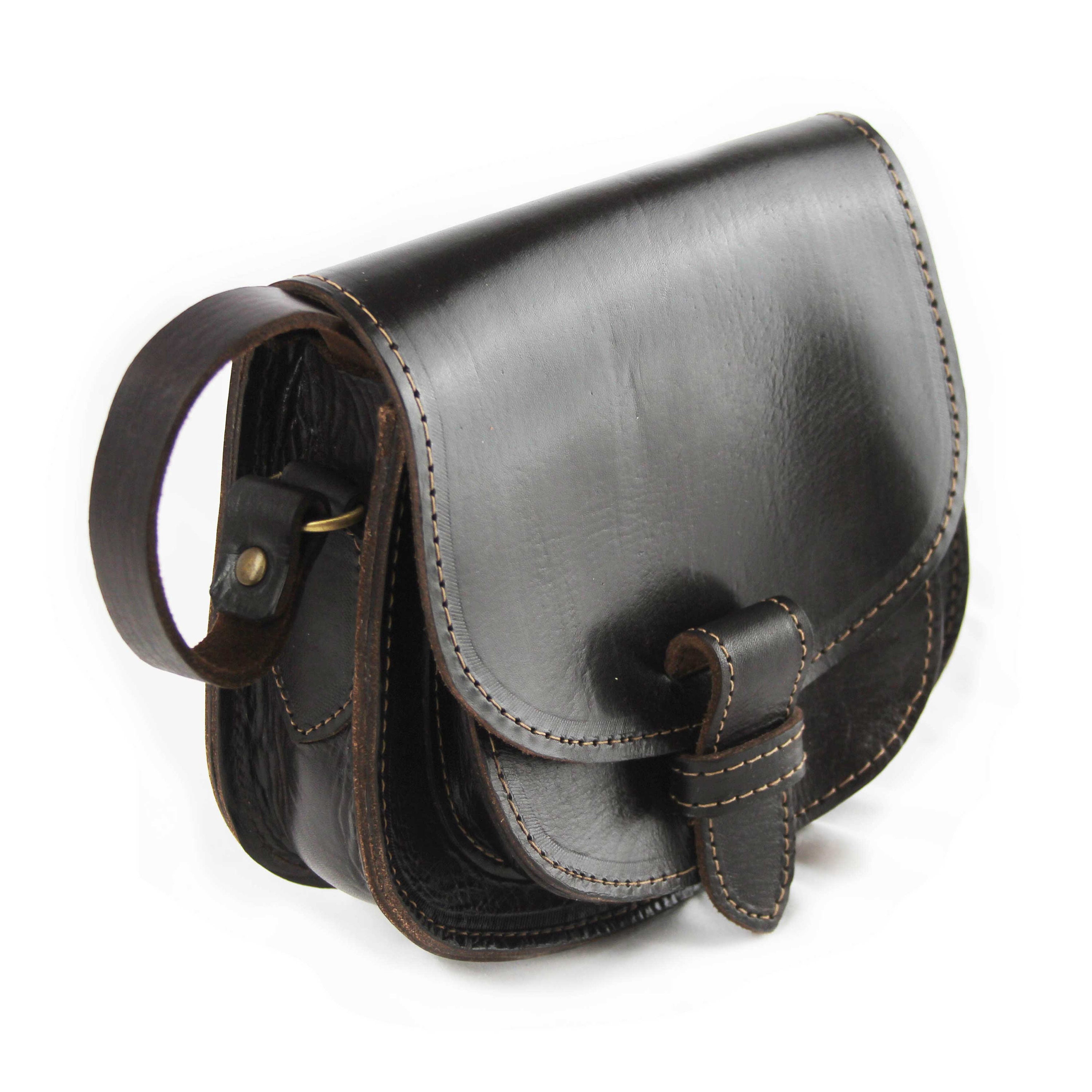 Small leather saddle bag hotsell