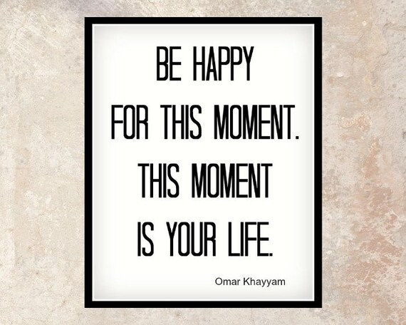 printable quote be happy instant download digital etsy