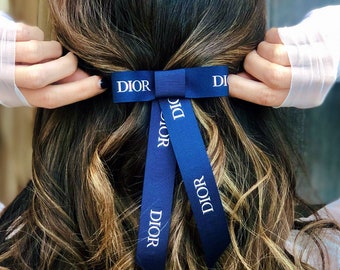 Navy Blue Grosgrain Hair Bow