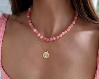 14K Gold Seashell Necklace, Thin Gold Shell Necklace, Delicate Gold Shell Necklace, Summer Jewelry