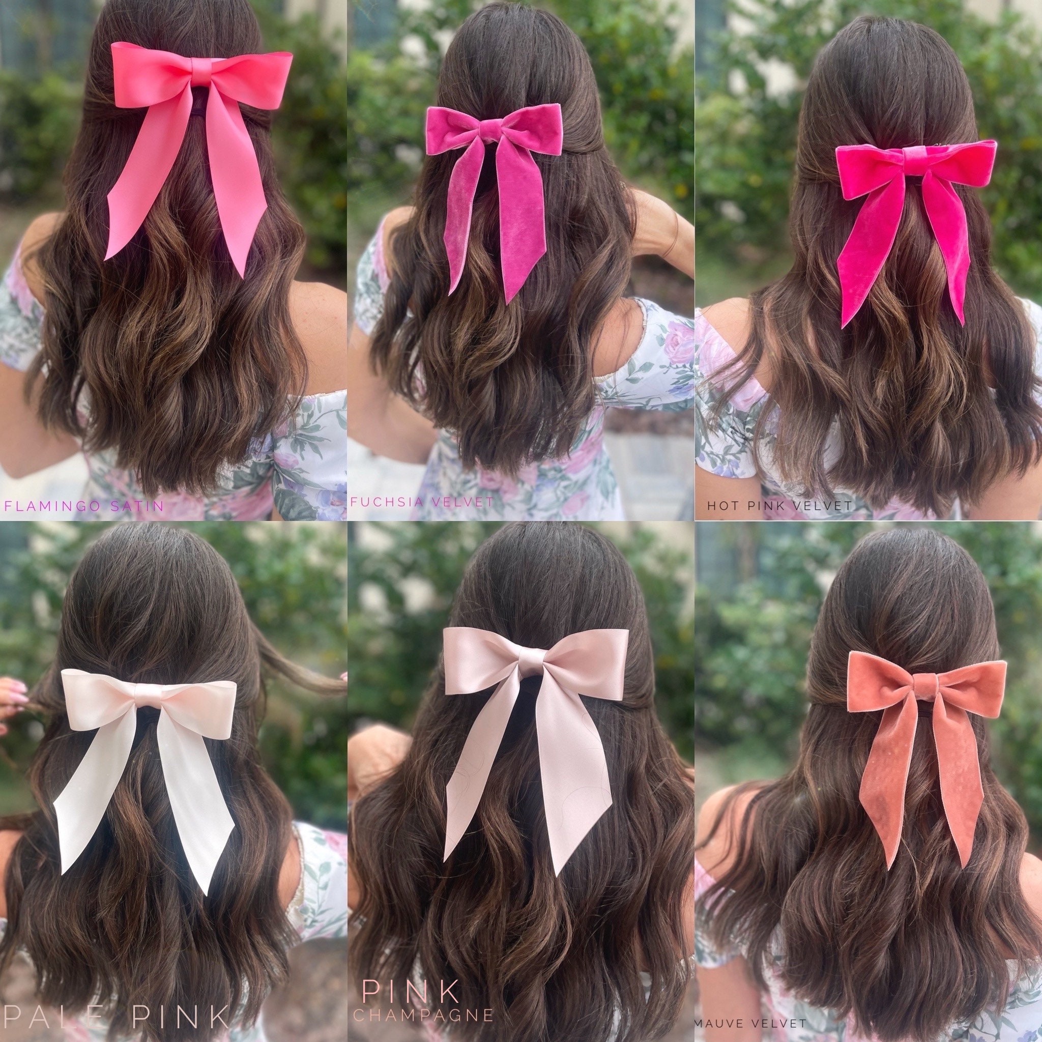 Brigitte Hair Bow Barrette, Hot Pink Hair Bow, Easter Hair Bow