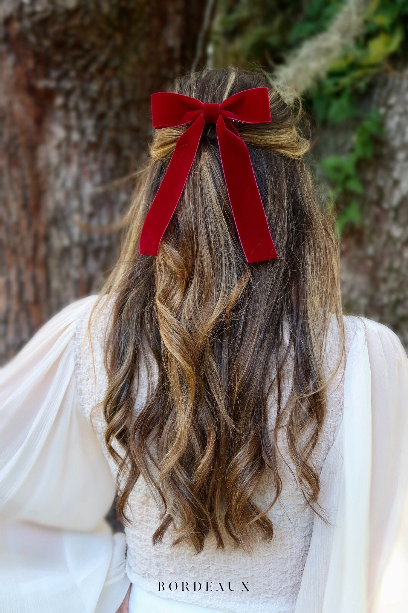 ☆TATIANA☆ Mary Velvet Ribbon Hair Pin HB0099 타티아나]Merry Velvet Ribbon Hair Pin_HB0099