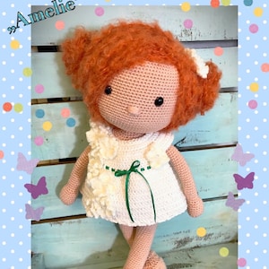 Modello all'uncinetto Peluche bambola Amelie, Amigurumi, PDF, tedesco