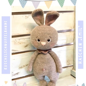 Crochet pattern Kuschelschnuffelbande Little Bunny Emil, Amigurumi, PDF, German