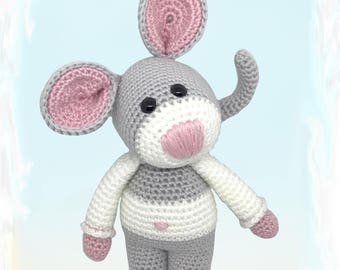 Häkelanleitung Kuschelschnuffelbande Baby Maus Phipes, Amigurumi, PDF, DEUTSCH