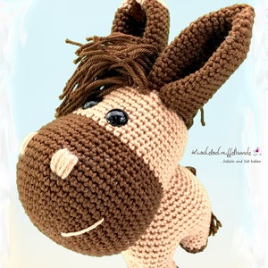 Crochet pattern Kuschelschnuffelbande Mini Horse Horst the Hors, Amigurumi, PDF, German