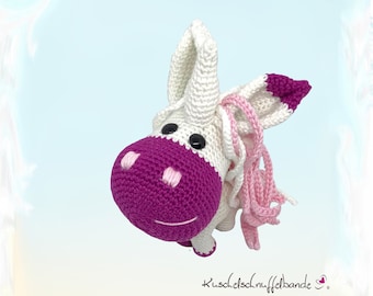 Crochet pattern Kuschelschnuffelbande Mini Unicorn Flöckchen, Amigurumi, PDF, German