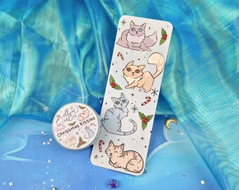 Christmas Kitties | Bundle | Cats | Bookmark | Scrapbooking | Winter | Washi Tape | Cosy | Xmas | Kawaii | Gift | Candy Cane | ellyonart
