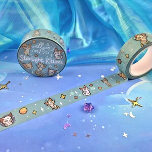 Kawaii Starlight Kittens Washi Tape: Cosy Scrapbooking