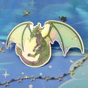 Green Dragon | Decal | Game inspired | Green | Dragon | Holographic | Aspect | Green Dragon Aspect | Sticker | ellyonart