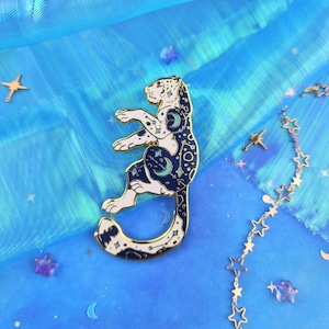 Moon Spirit | Collector Pin | Moon Cat | Mystical Creature | Constellation | Enamel Pin | Lapel Pin | Protector | Moon | ellyonart