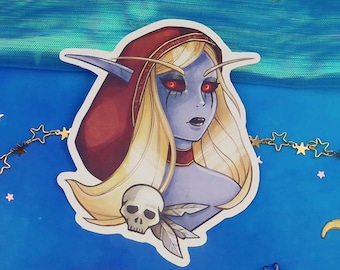 Hohe Elfe | Fantasie | Zeichen | Spiel thematisch | Glänzend | Spielen | Ellyonkunst | Aufkleber