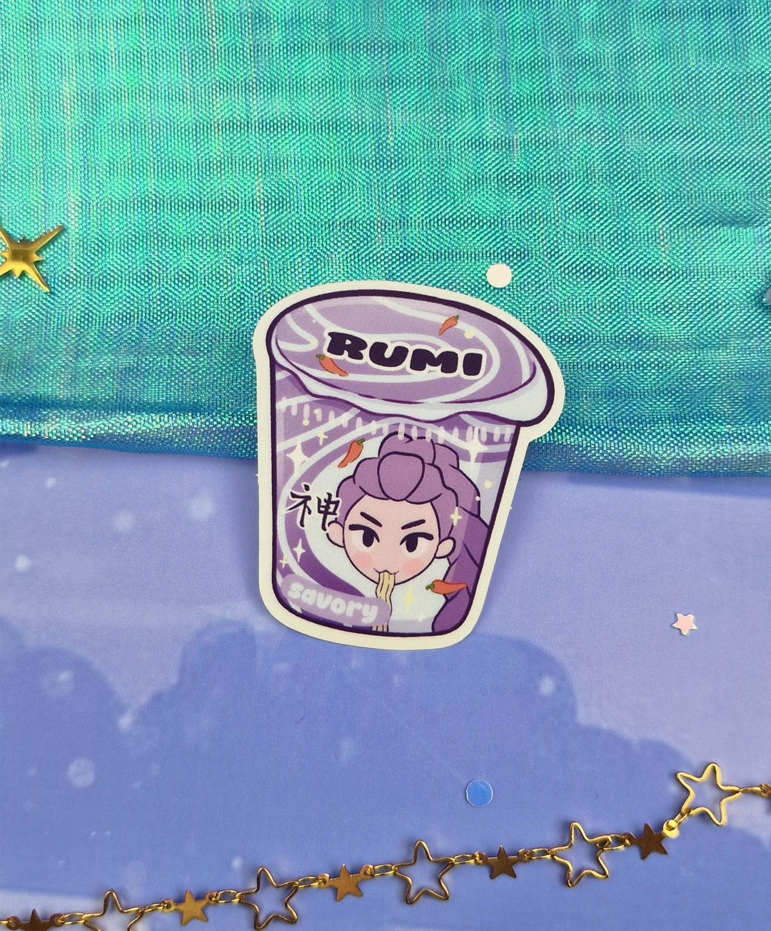 Rumi Ramen Transparent Sticker | Clear Vinyl | K-pop Demon Hunters ...