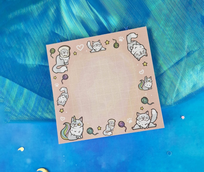 Cat Memo Pad | Tigger the Cat Mini Memo Pad | Cute Aesthetic Memo Pad ...