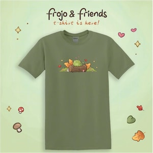 Frojo and Friends Shirt | Kawaii Frosch Shirt | Herbst Shirt | Wald-Shirt | Kurzarm Frosch Grafik T-Shirt | Frosch-Liebhaber-Geschenk | von ellyonart