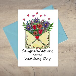 Carte de félicitations de mariage | Jolie carte de mariage | Félicitations pour le jour du mariage / Carte de mariage imprimable / Carte de mariage