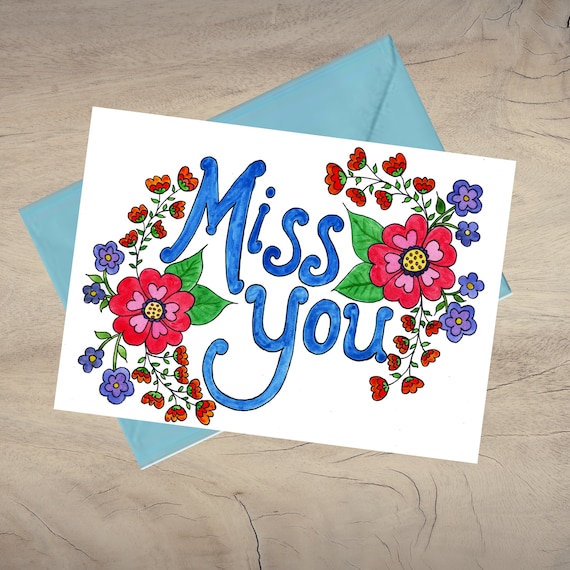 Miss you Greeting Card Miss you Greeting Card