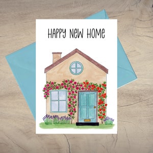 Happy New Home-kaart| Pretty New Home|Directe download New Home-kaart|Afdrukbare Happy New Home-kaart|Verhuiskaart|Nieuw huis Gefeliciteerd