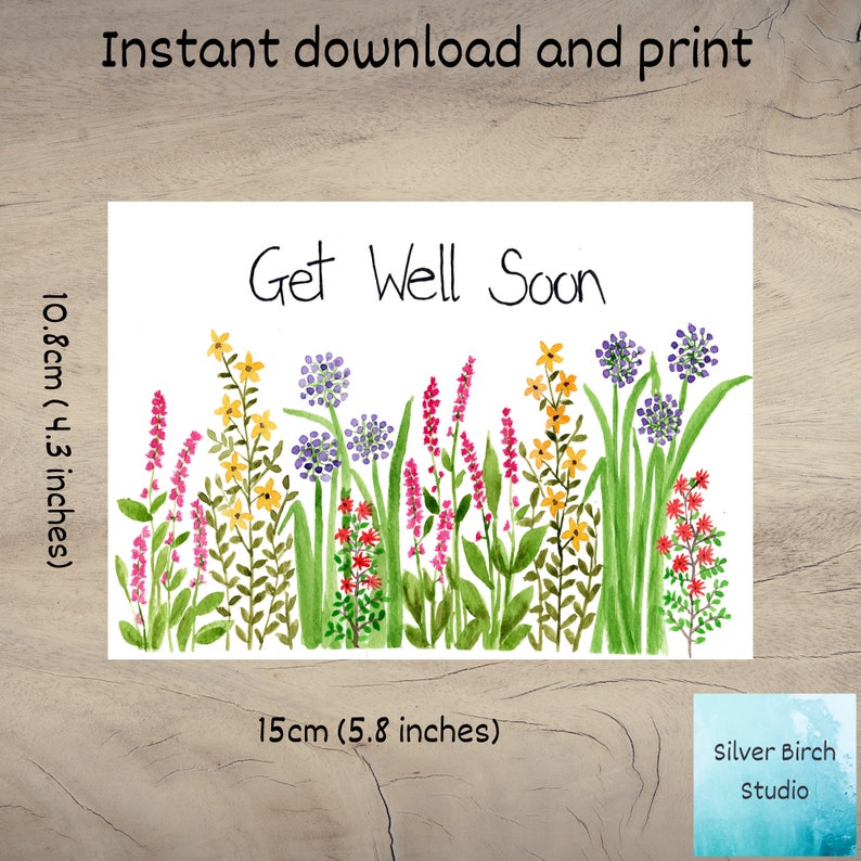 Printable Get Well Soon Card|instant Download Get Well Card|get Well ...