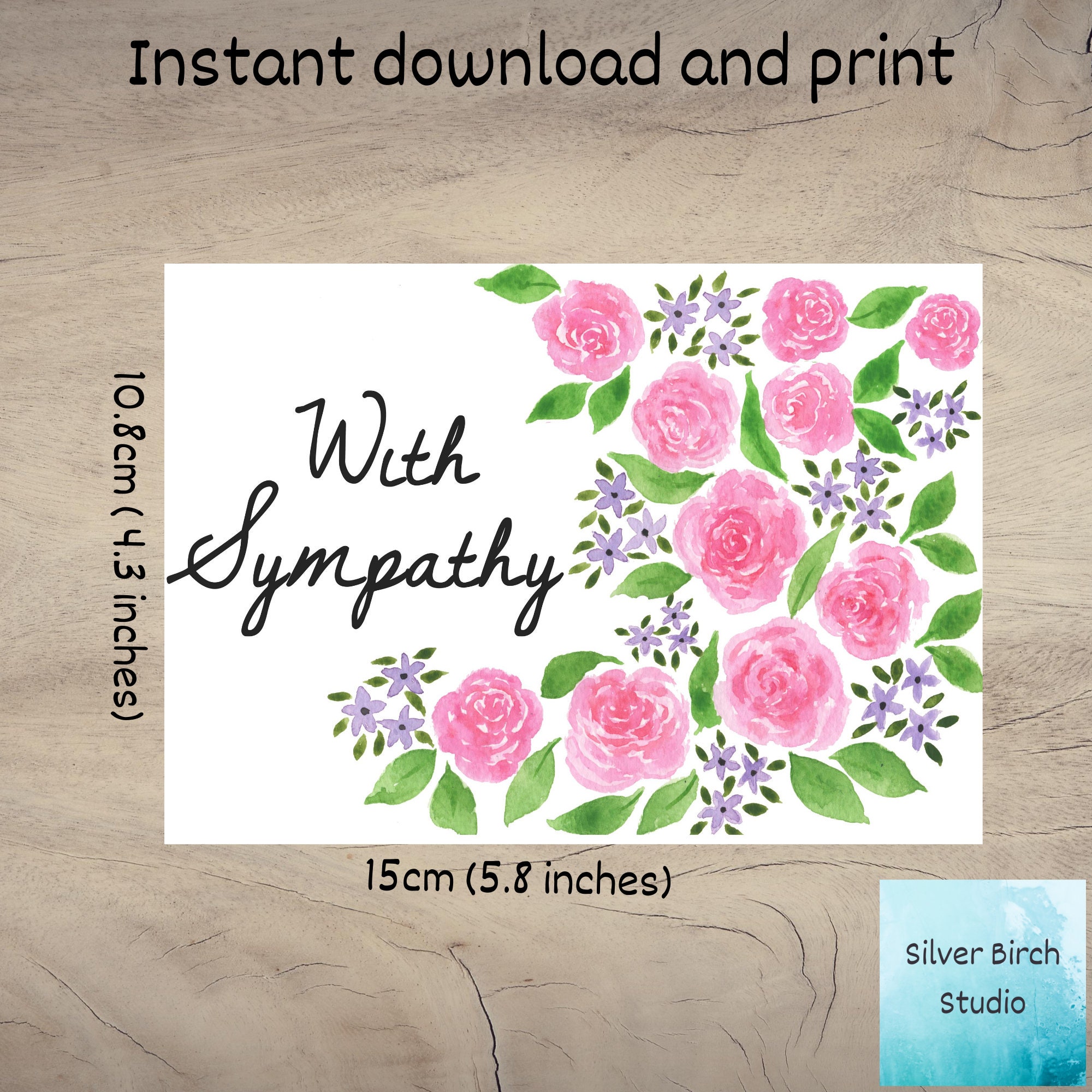 Sympathy Card / Instant Download Sympathy Card / Printable Etsy New