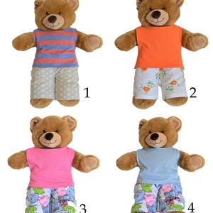 Handmade Doll Clothes Pajamas 2 Pc Set fit 15" Teddy Bear Build-a-Bear