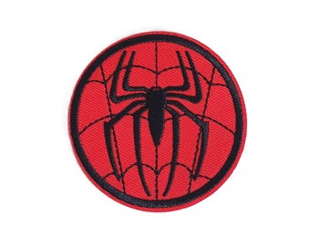 Spider Logo Patches Sewn on Appliques Embroidered Decoration Patch for Clothing Jacket Scarf D