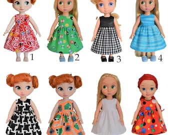 Fit 16" Toddler Doll Handmade Doll Clothes Dress for Disney Animators 16" Elsa Anna Rapunzel Toddler Dolls A