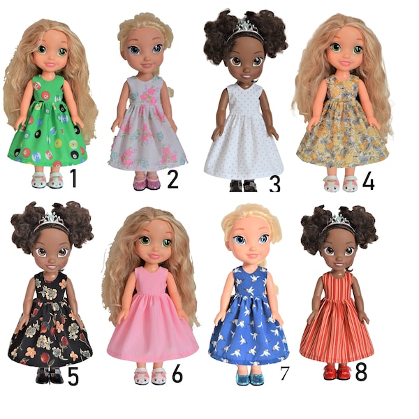 Fit 13" Princes Doll Handmade Doll Clothes Dress fit Disney Princess 13" Dolls Elsa Anna