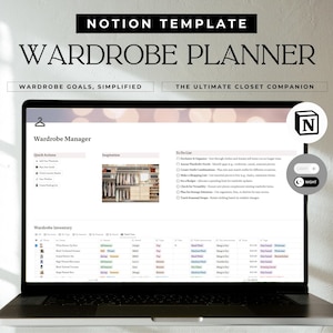 Efficient Notion Template for Aesthetic Outfit Planning, Notion Template Outfit Planning, Aesthetic Notion, Notion Planner Notion Dashboard