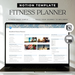 Crush Your Health Goals with This Notion Fitness Planner - Workout Plan, Weight Loss Journal, Self-Care Dashboard