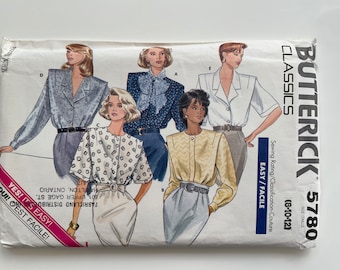 Butterick Classics sewing pattern for blouse with various views.