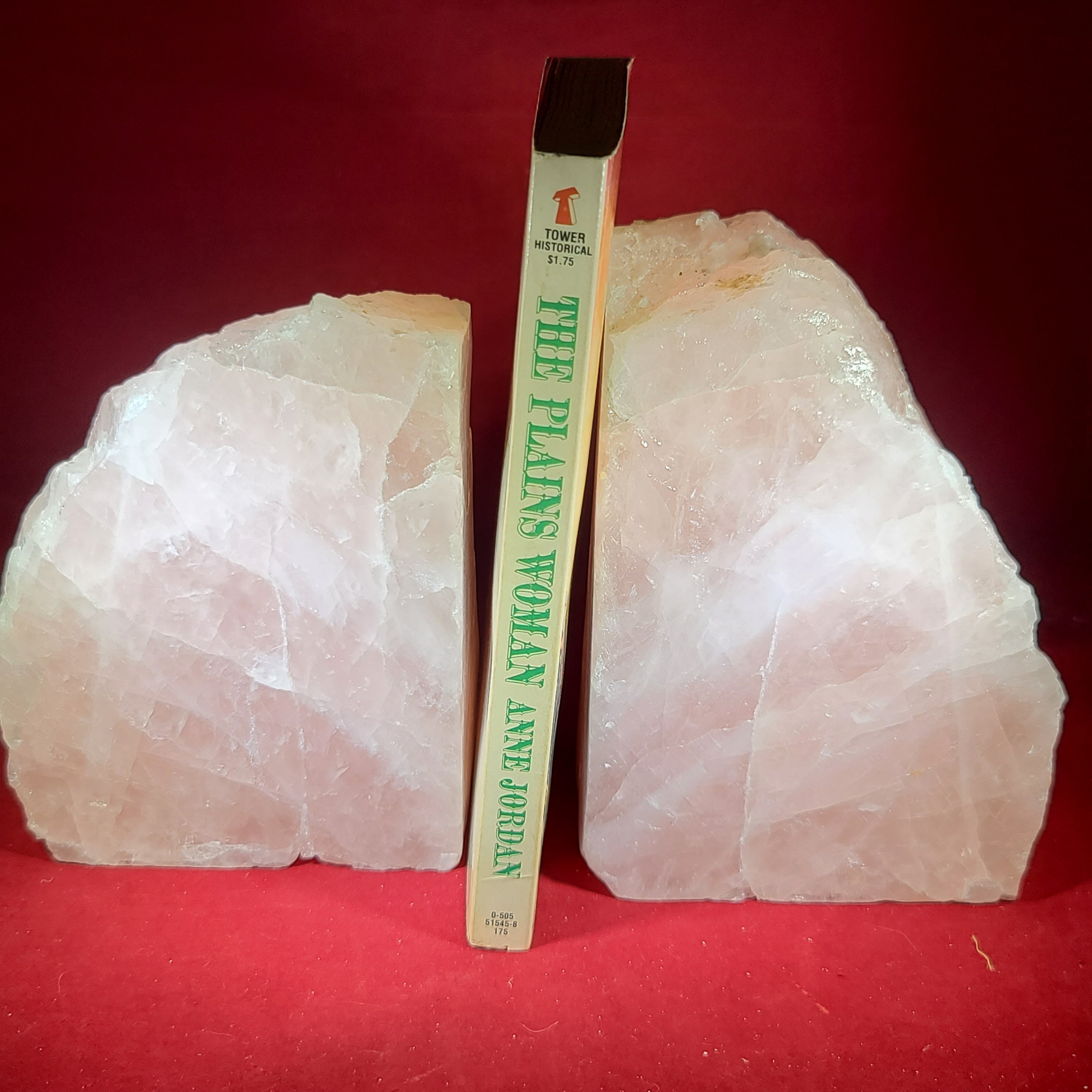 rose quartz book ends