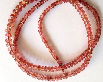 Red Spinel Faceted rondelle beads , 2 mm to 4.5 mm size rondelles , 15.5 inch strand approx, M No. - 1008