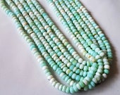 Peruvian Opal faceted Rondelle shape beads Gemstone 4 mm to to 5 mm Approx Size rondelles beads 13 inch strand approx M No- 3822