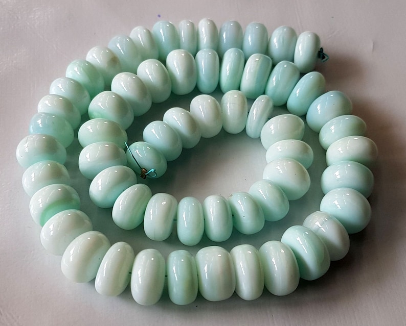 12 strand faceted peruvian opal rondelles