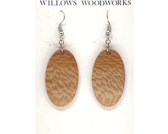 Wood Earrings, Wooden Jewelry, Hoop Earring, Lightweight Earrings, Dangle Earrings, Large Earrings, Circle Earrings, Holly Wood