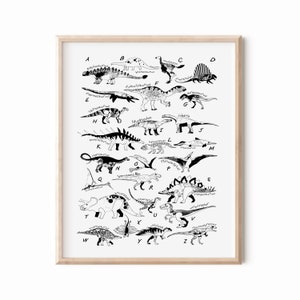 Dinosaurier Alphabet Print - Sofort Download
