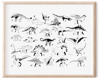 Dinosaurier Alphabet Poster- Digitaler Download