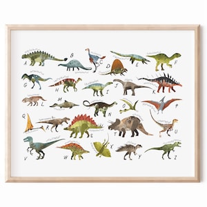Dinosaur Alphabet Print - Digital Download
