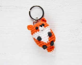 Crochet fox keychain