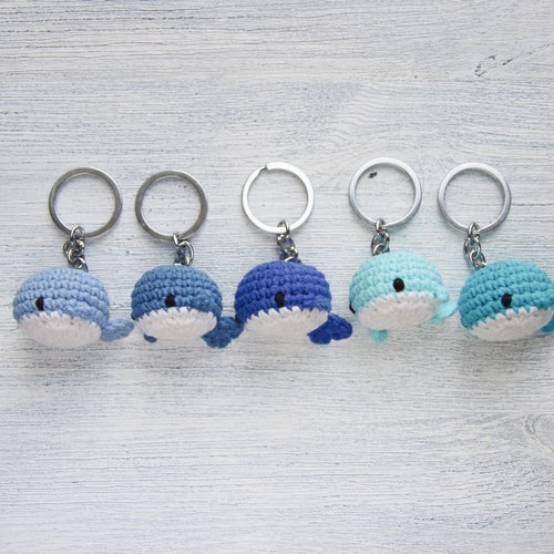Whale Plush Cool Keychain Etsy