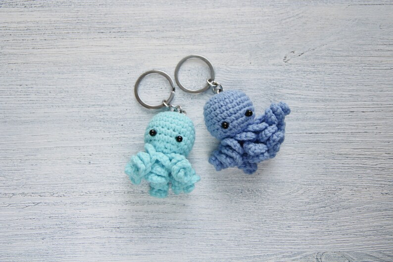 Mini Keychain Gift Plush Octopus Etsy