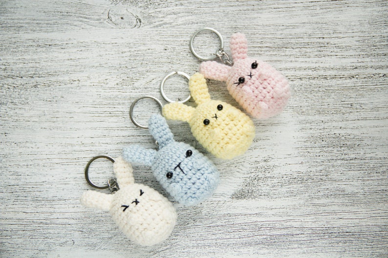 Crochet keychain cute amigurumi bunny Etsy