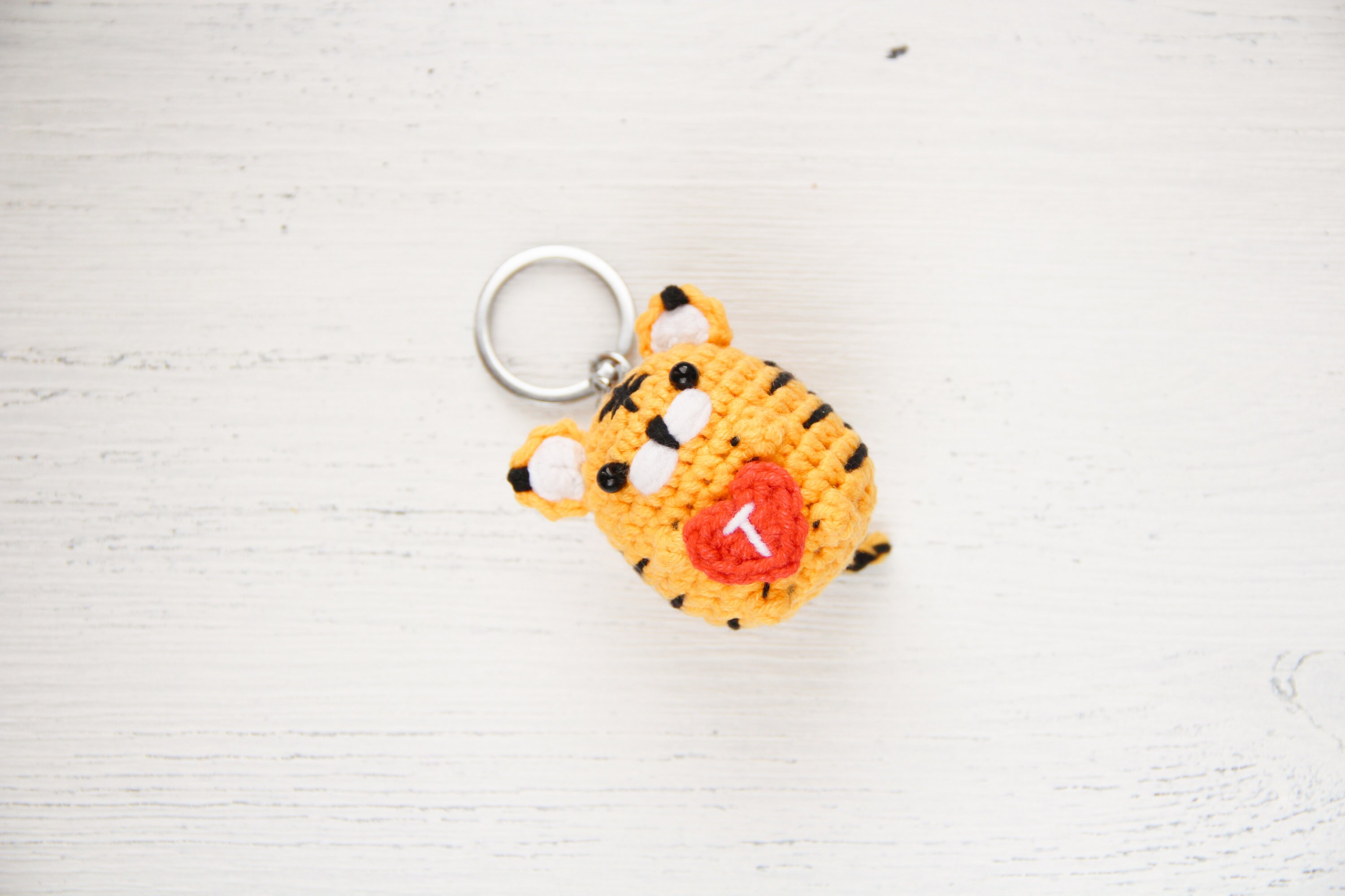 Tiger plush keychain personalized fun gift Etsy