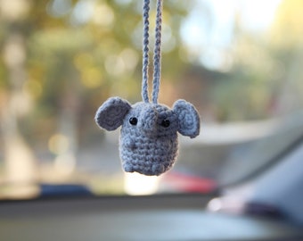 Elephant car charm rear view accessory