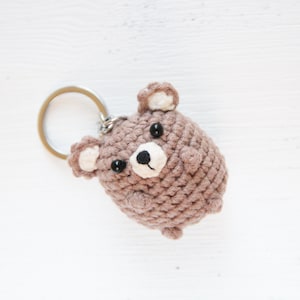 Bear keychain crochet anniversary sentimental gift