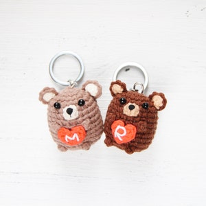 Ensemble de porte-clés personnalisés en forme d'ours au crochet